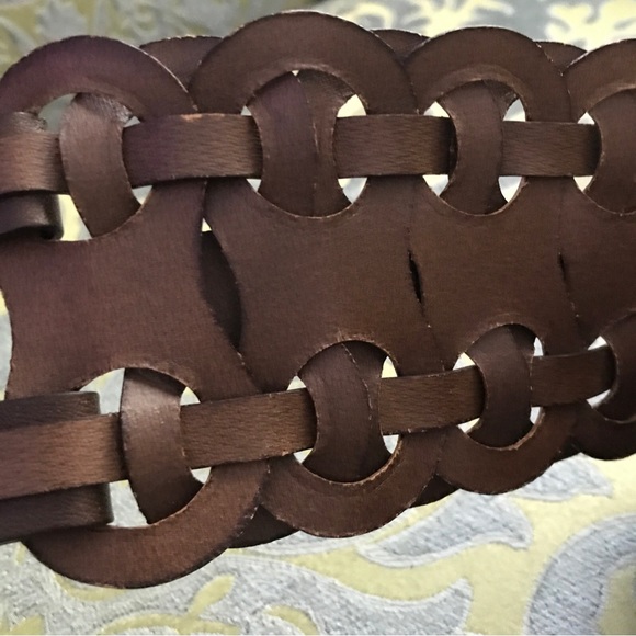 Festival leather  Brown Woven Belt - Picture 3 of 6